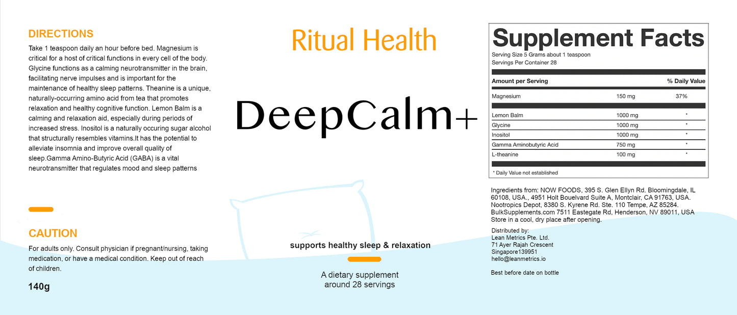 DeepCalm+ Sleep Support Powder